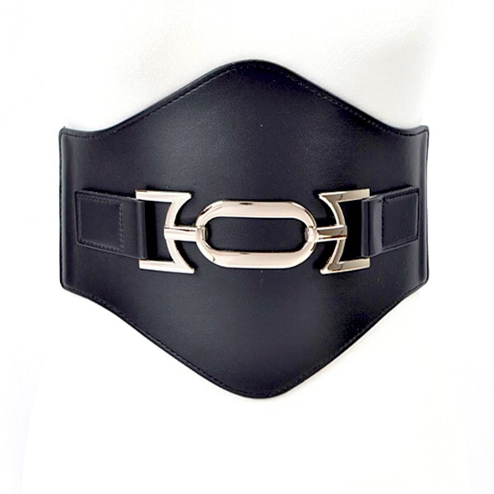 Oversized Vegan Leather Corset Statement Belt